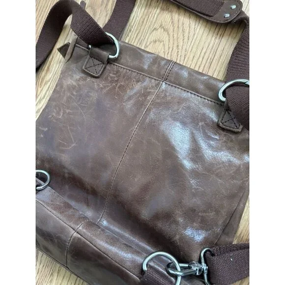THE SAK Convertible VENTURA GENUINE LEATHER Backpack Crossbody Brown Distressed - Picture 5 of 13